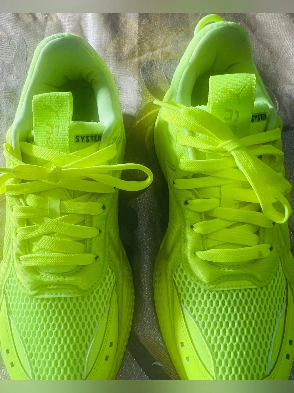 Puma RS-X Yellow Alert Neon Sneakers Womens Size 6.5 Chunky Running Shoes